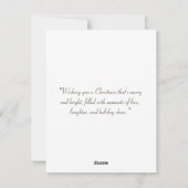 Elegant Merry kerst Botanical Greenery Feestdagenkaart (Achterkant)