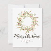 Elegant Merry kerst Botanical Greenery