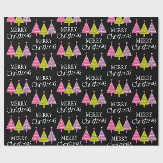 Elegant Merry kerst Cadeaupapier (Vlak)