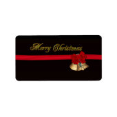 Elegant Merry kerst Etiket (Voorkant)