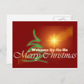 Elegant Merry kerst Feestdagenkaart (Voorkant / Achterkant)