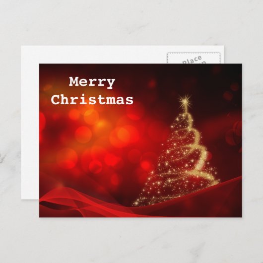 Elegant Merry kerst Feestdagenkaart (Voorkant / Achterkant)