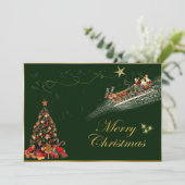 Elegant Merry kerst Feestdagenkaart (Staand voorkant)