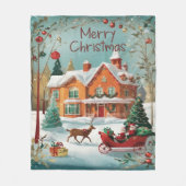 Elegant Merry kerst Fleece Deken (Voorkant)