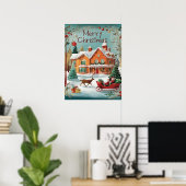 Elegant Merry kerst Poster (Thuiskantoor)