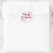 Elegant Merry kerst Ronde Sticker (Tas)
