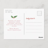 Elegant Merry kerst Simple Photo Holiday Briefkaart (Achterkant)