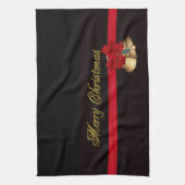 Elegant Merry kerst Theedoek (Verticaal)