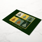 Elegant Merry kerstbomen op maat Folie Feestdagenkaart (Gedraaid)