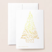 Elegant Merry kerstboom Winter Foliage Gold Folie Kaarten (Met envelop)