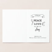 Elegant Merry kerstboom Winter Foliage Gold Folie Kaarten (Binnen)