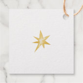 Elegant Merry-kerstboomfamilie Bedankjes Labels (Achterkant)