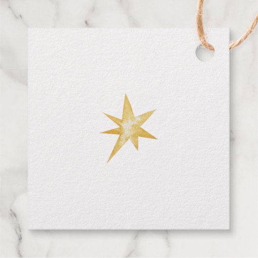 Elegant Merry-kerstboomfamilie Bedankjes Labels (Achterkant)