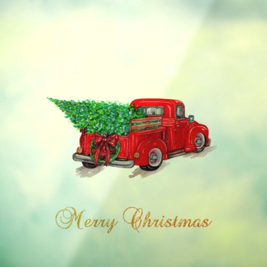 Elegant Merry-kerstboomroeboon Raamsticker (Vel 3)