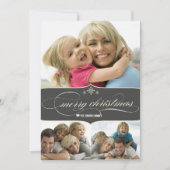 Elegant Merry Kerstfeestay Fotokaart Kaart (Voorkant)