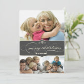 Elegant Merry Kerstfeestay Fotokaart Kaart (Staand voorkant)