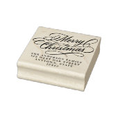 Elegant Merry kerstfeestay Return Address Rubberstempel (Stempel)