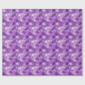 Elegant Merry Kerstfeestay Sparkle Paars Cadeaupapier (Vlak)