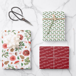 Elegant Merry Kerstfeestdag Inpakpapier Vel