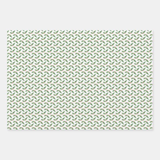 Elegant Merry Kerstfeestdag Inpakpapier Vel (Voorkant 2)