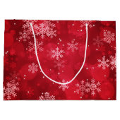 Elegant Merry Kerstfeestdag Sparkle Red Large Cadeautasje (Achterkant)