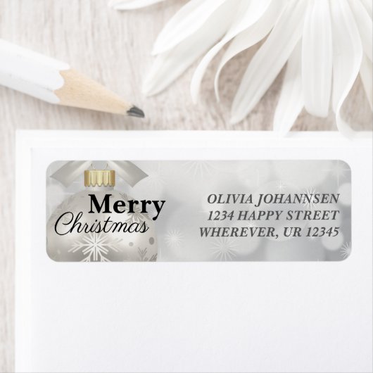 Elegant Merry Kerstfeestdag Welkom Etiket (Insitu)