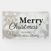 Elegant Merry Kerstfeestdag Welkom Spandoek (Horizontaal)