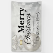 Elegant Merry Kerstfeestdag Welkom Spandoek (Verticaal)