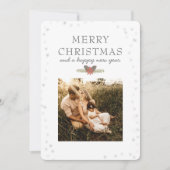 Elegant Merry kerstfoto Collage Snowflake  Feestdagenkaart (Voorkant)