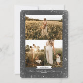 Elegant Merry kerstfoto Collage Snowflake  Feestdagenkaart (Achterkant)