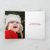 Elegant Merry-kerstfoto Cute Colorful Script Feestdagen Kaart (Binnen)