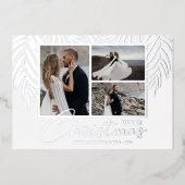 Elegant Merry-kerstfoto Folie Feestdagenkaart (Voorkant)