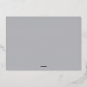 Elegant Merry-kerstfoto Folie Feestdagenkaart (Achterkant)