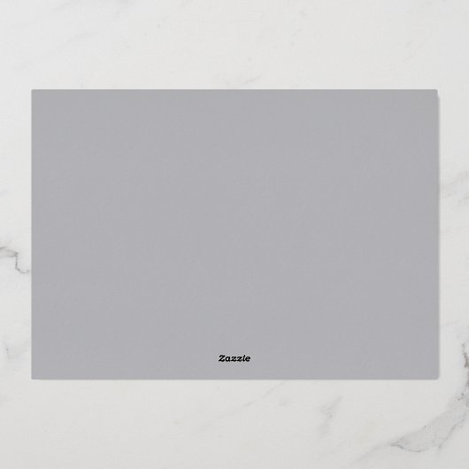 Elegant Merry-kerstfoto Folie Feestdagenkaart (Achterkant)