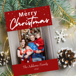 Elegant Merry-kerstfotokaart Feestdagenkaart