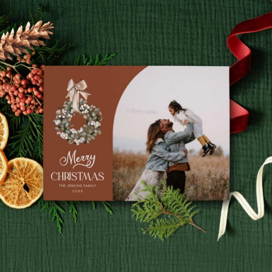 Elegant Merry-kerstfotokaart Feestdagenkaart