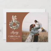 Elegant Merry-kerstfotokaart Feestdagenkaart (Voorkant)