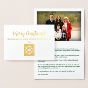 Elegant Merry kerstfoto's met Gold Letter Folie Kaarten