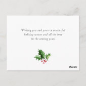 Elegant Merry kerstgroet Kaart feestdag (Achterkant)