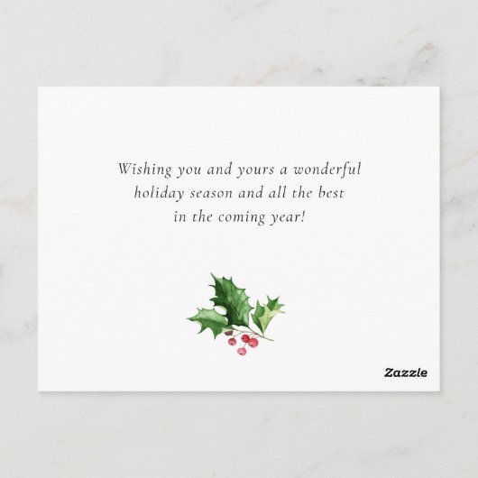 Elegant Merry kerstgroet Kaart feestdag (Achterkant)