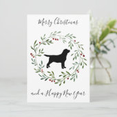 Elegant Merry kersthond Holiday Kaart (Staand voorkant)