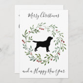 Elegant Merry kersthond Holiday Kaart (Voorkant / Achterkant)