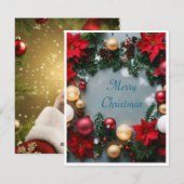 Elegant Merry-kerstkaart Feestdagenkaart (Voorkant / Achterkant)