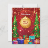 Elegant Merry-kerstkaart Feestdagenkaart (Voorkant)