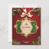 Elegant Merry-kerstkaart Feestdagenkaart (Achterkant)