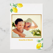 Elegant Merry-kerstleemon - Aangepaste foto Folie Feestdagenkaart (Achterkant)