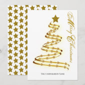 Elegant Merry Kerstmis Abstracte sterren Feestdagenkaart (Voorkant / Achterkant)