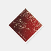 Elegant Merry Kerstmis, Gold Confetti Servet (Hoek)