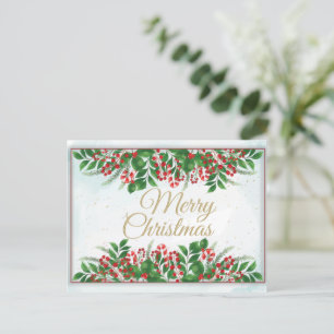Elegant Merry Kerstmis, Happy Holiday Briefkaart