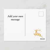 Elegant Merry Kerstmis, Happy Holiday Briefkaart (Achterkant)